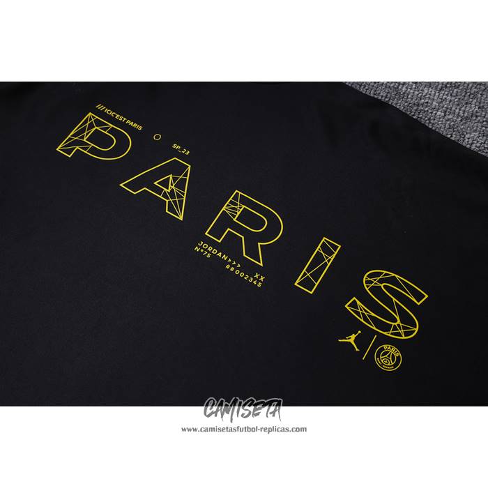 Chandal del Paris Saint-Germain Jordan 2023-2024 Manga Corta Negro - Pantalon Corto